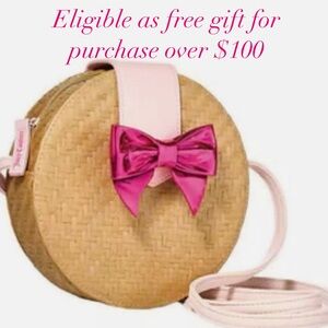 Vintage Juicy Couture Round Straw Bow Purse